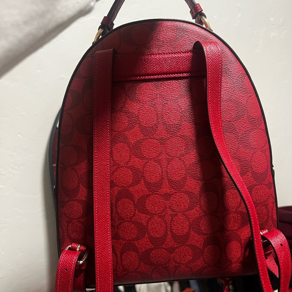 Coach Signature Red Backpack - Picture 2 of 2